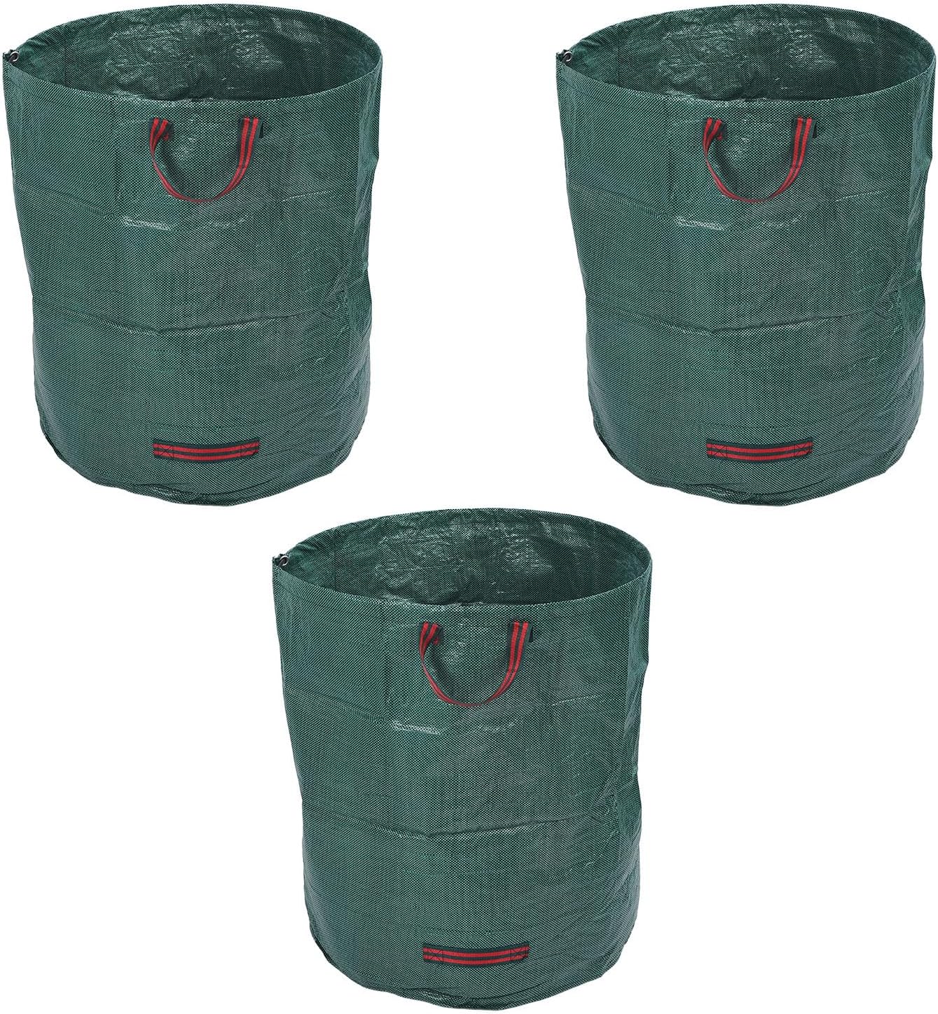 Asixxsix Yard Waste Bags Leaf Bags, PP Fabric Reusable Collapsible Garden Trash with Handles for Sustainability Enthusiasts Multifunctional Storage Solutions (272L)