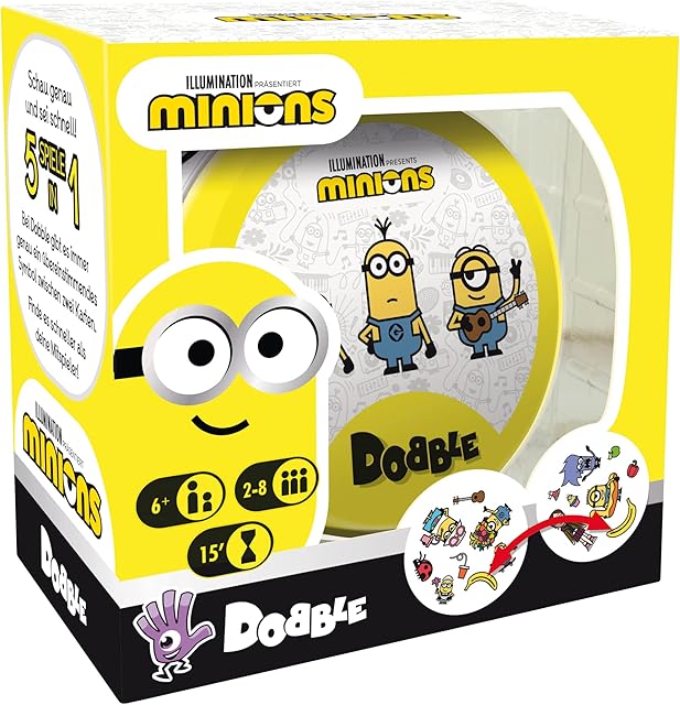 Asmodee | Zygomatic | Dobble Minions | gra karciana | 2-8 graczy | od 6+ lat | 15+ minut | niemiecki