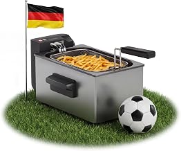Tristar Edelstahl-Fritteuse, 3L Kapazität, Temperaturregelung bis 190°C, Kaltzone, Spülmaschinengeeignete Teile, Cool-Touch-Gehäuse, Einfach zu Reinigen, FR-9326