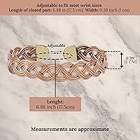 Vista 23 de Handmade Elegant Copper Bracelet for Women - Pure Copper Bracelet for Pain Relief and Stress Relief - Adjustable Entwisted Copper Bracelet to Fit