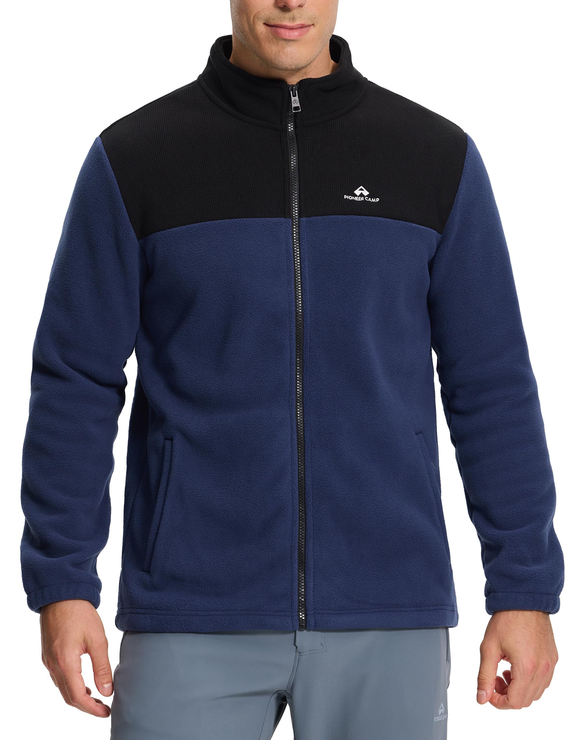Veste polaire chaude pour homme, respirante et confortable, veste de survêtement entièrement zippée, 400 g d'épaisseur, veste demi-saison pour l'extérieur, la randonnée, les loisirs, le trekking