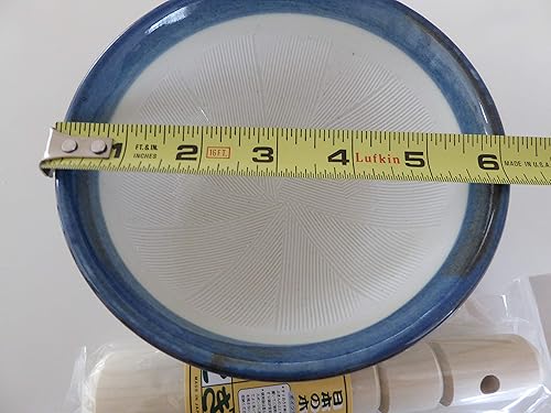 Miniatura 3 de Mortero de cerámica japonés de 6 "D azul SURIBACHI Bowl con Surigoki/Hecho en Japón