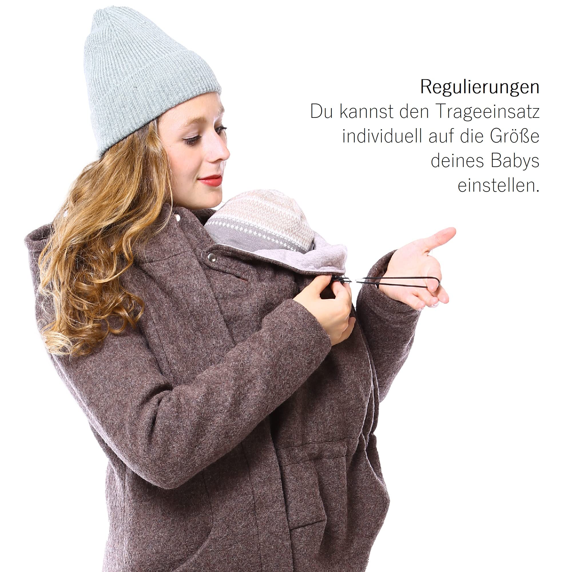 Viva la Mama - Umstands- und Tragemantel aus Wollwalk - REYKJAVIK