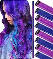 Vista 14 de 9 piezas de extensiones de cabello rosa ahumado con clip para fiesta de princesa, peluca de disfraces de Navidad para mujer (rosa claro)