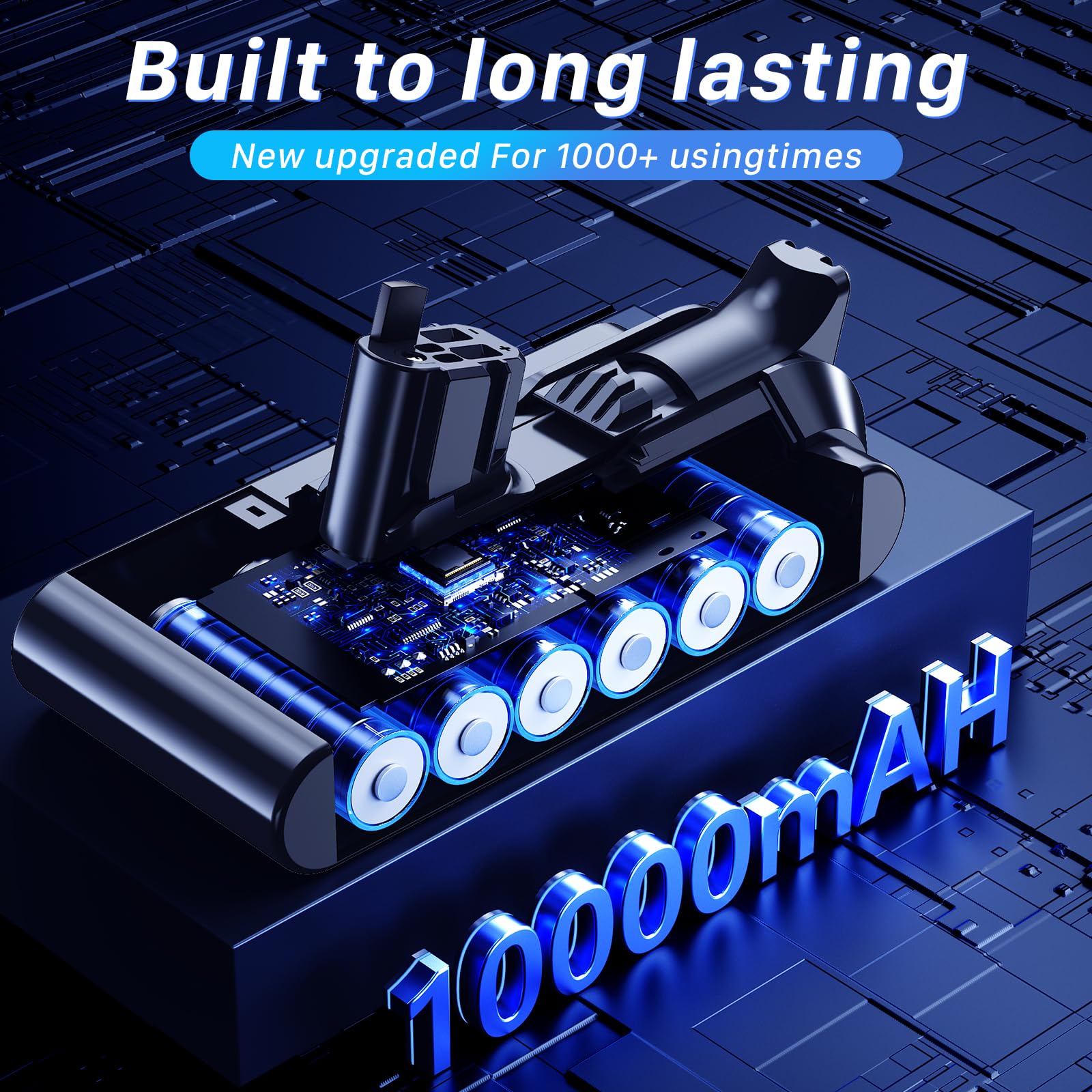 10000mAh Akku für Dyson V11 Serie, Neues Upgrade Hochkapazitäts Ersatzakku für Dyson V11 Absolute/Extra/Fluffy Extra/Origin/Animal Vacuum Staubsauger mit Voll Set Reparatur Werkzeug Kits