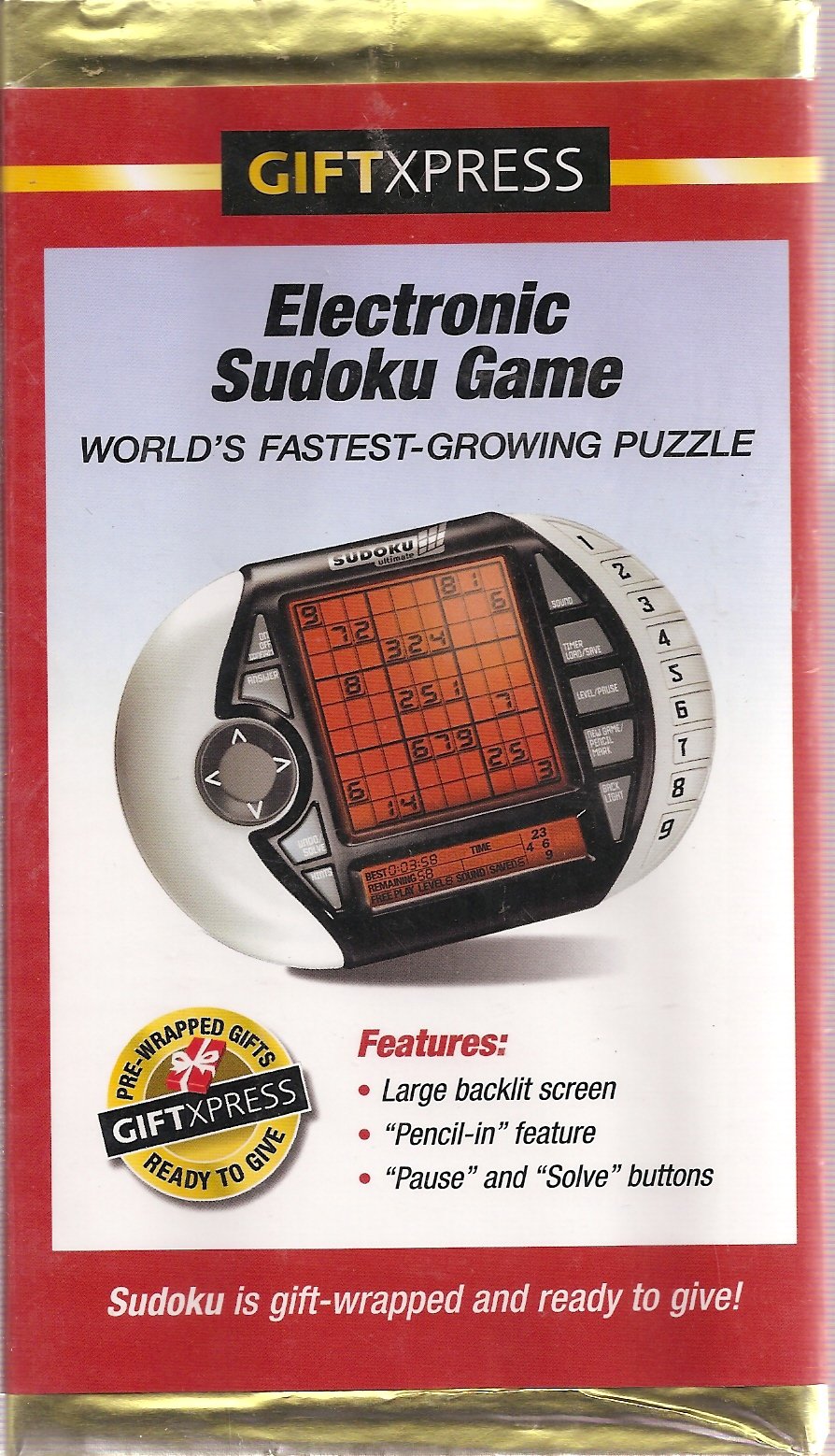 Electronic Sudoku Game by Giftxpress Pre-Wrapped Gifts Ready to Give