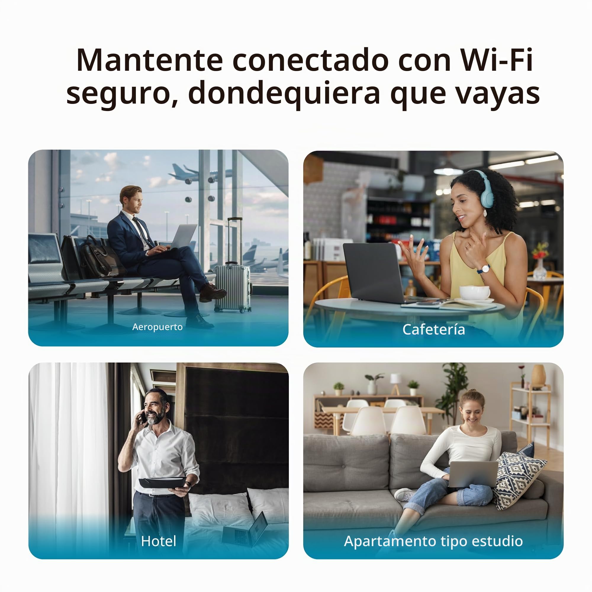 D-Link DBR-330 Wi-Fi 6 AX3000 – Router portátil para Viajes, Acceso Seguro VPN, Alimentación vía USB-C estándar, microSD/USB, Soporte WISP & Hotspot 4G/5G