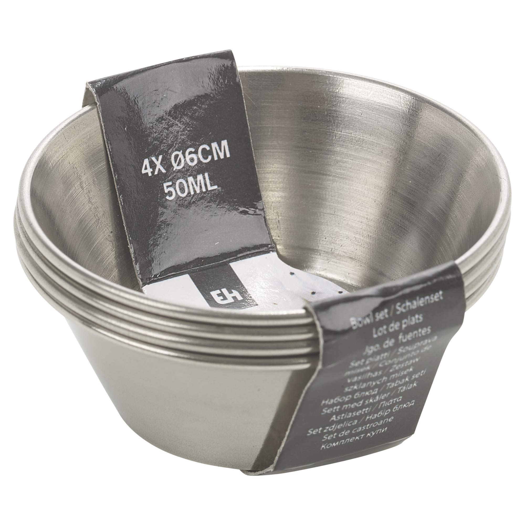 URBNLIVING Set di 12 ciotole piccole in acciaio inox impilabili in metallo ciotola da portata snack