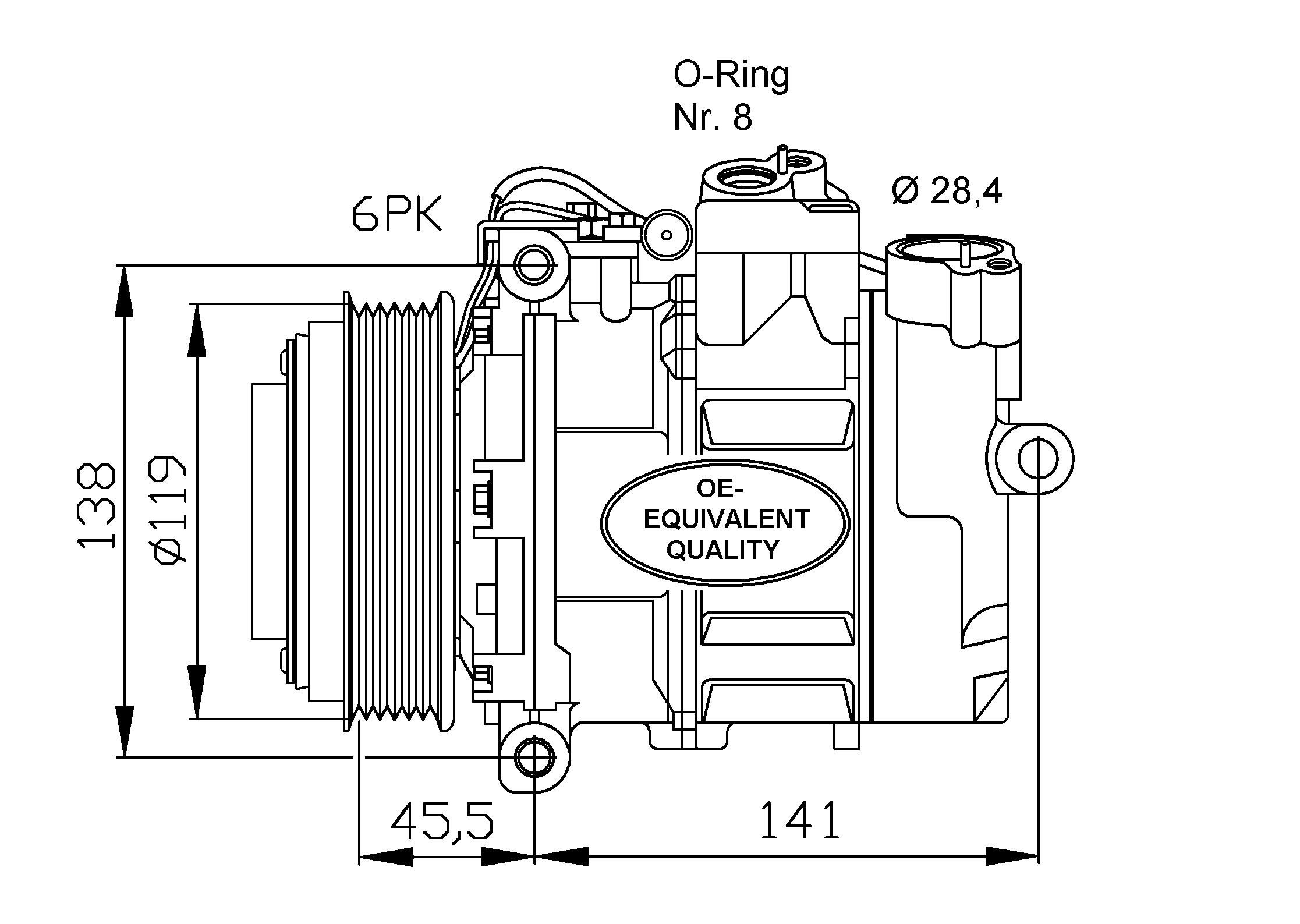 Nrf 32053 Compressore, Climatizzatore