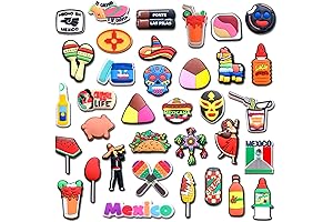 35PCS Mexican Fiesta Crocs Pins for Clog Sandals