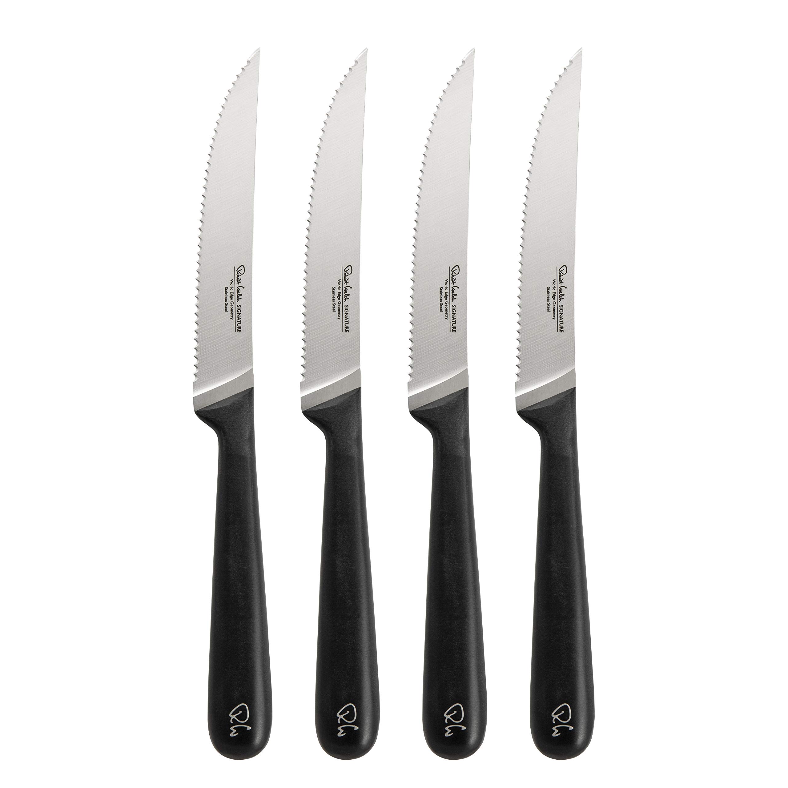 Robert Welch Signature Steak Knife Serrated Set of 4 with Wooden Case