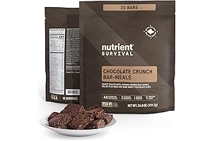 Nutrient Survival Chocolate Crunch Meal Replacement Bars (20 Bars)