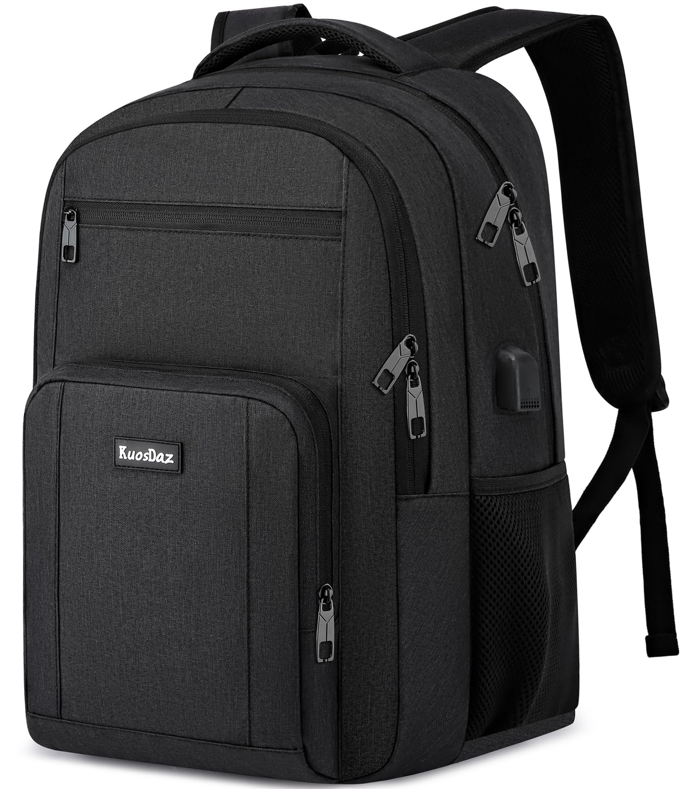 Kuosdaz School Backpacks for Teen Boys Girls, Large Bookbag with USB Charger Port, Laptop Backpack for Men and Women, Water Resistant College Backpack