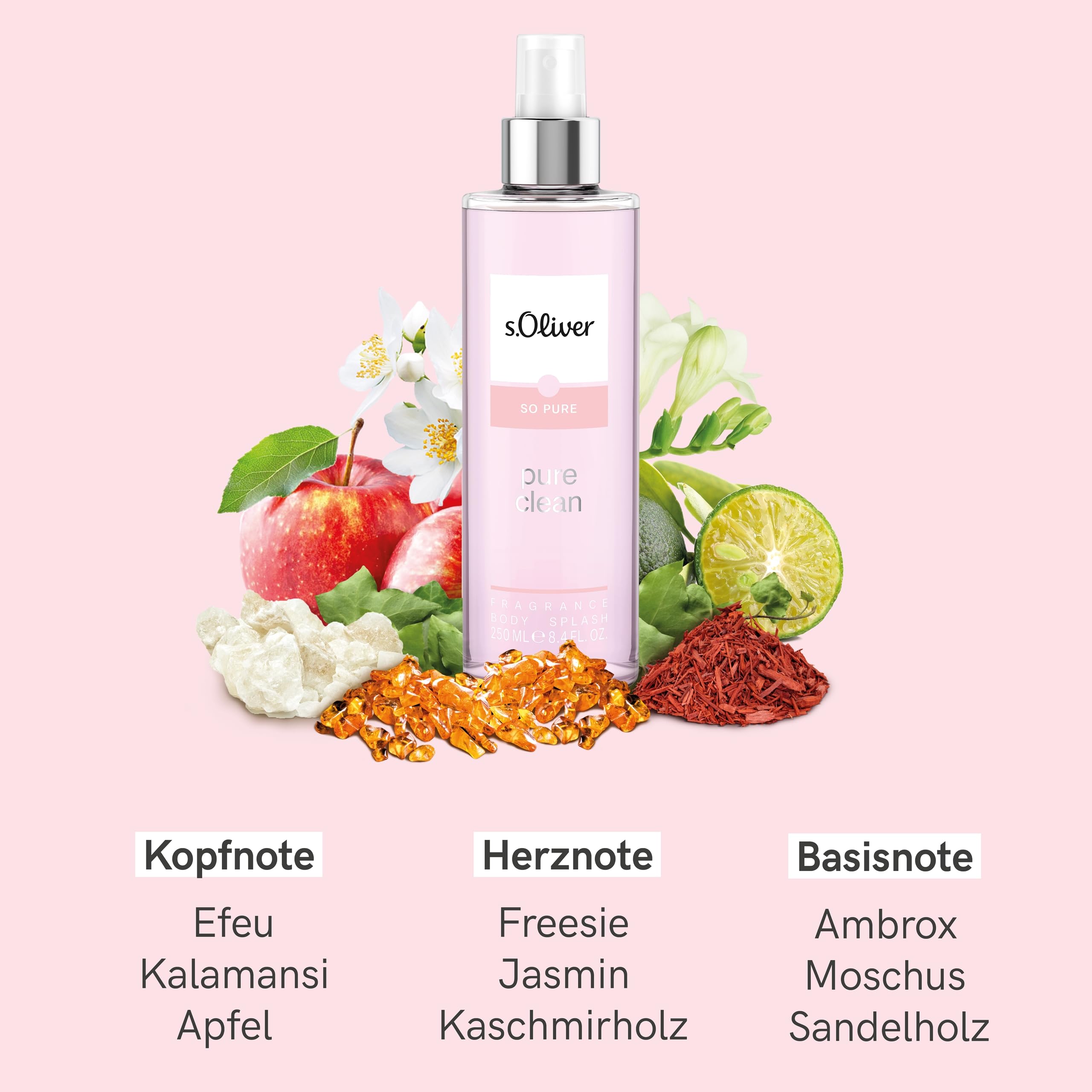 s.Oliver SO PURE Women Body Splash 250ml - spritzig blumig feminin