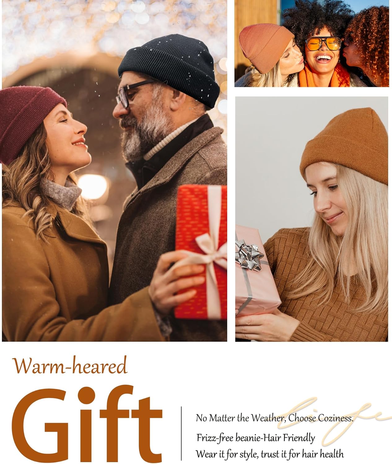 Satin Lined Knit Beanie Hat-100% Cotton Winter Hats for Women Men Silk Lining Soft Slouchy Warm Cuffed Beanies Hat - Image 6