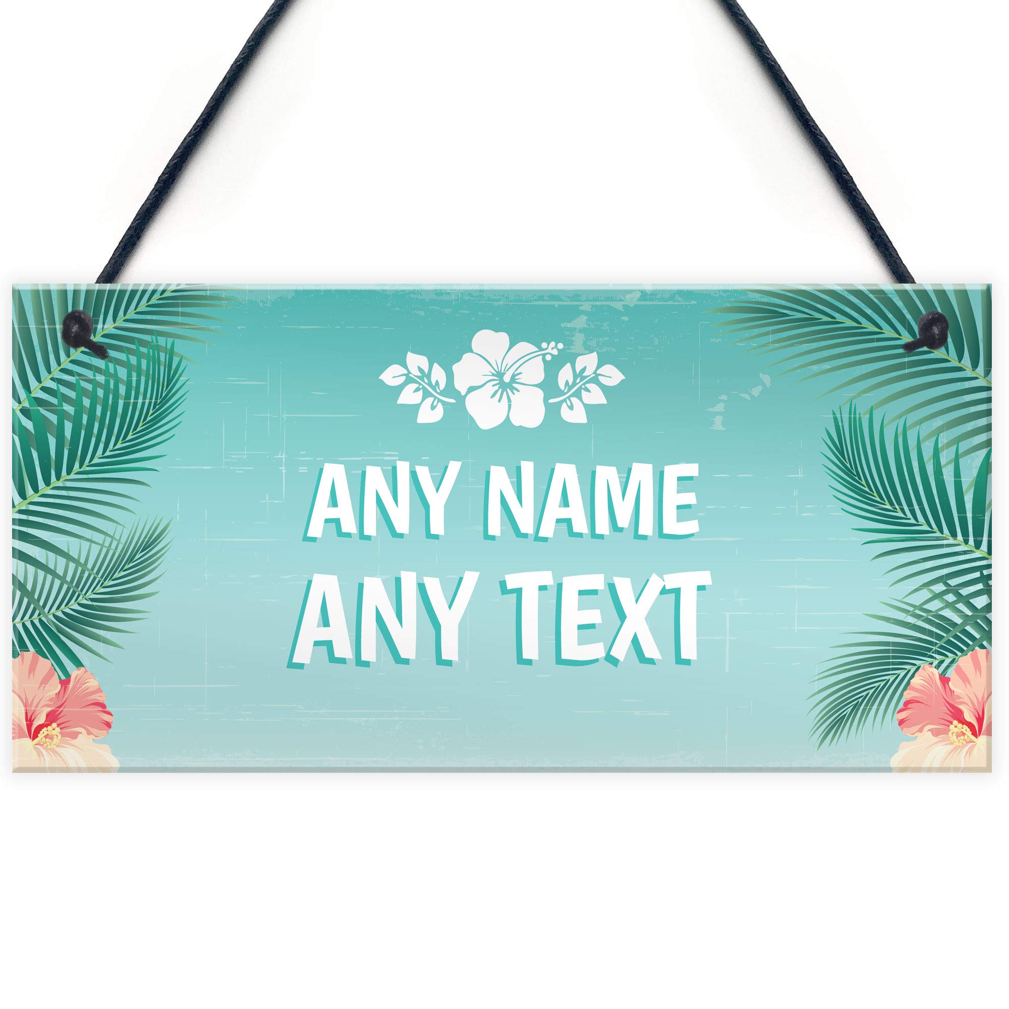 Red Ocean Hot Tub Sign Summer House Plaque Home Bar Sign Party Pool Sign Personalised Gift