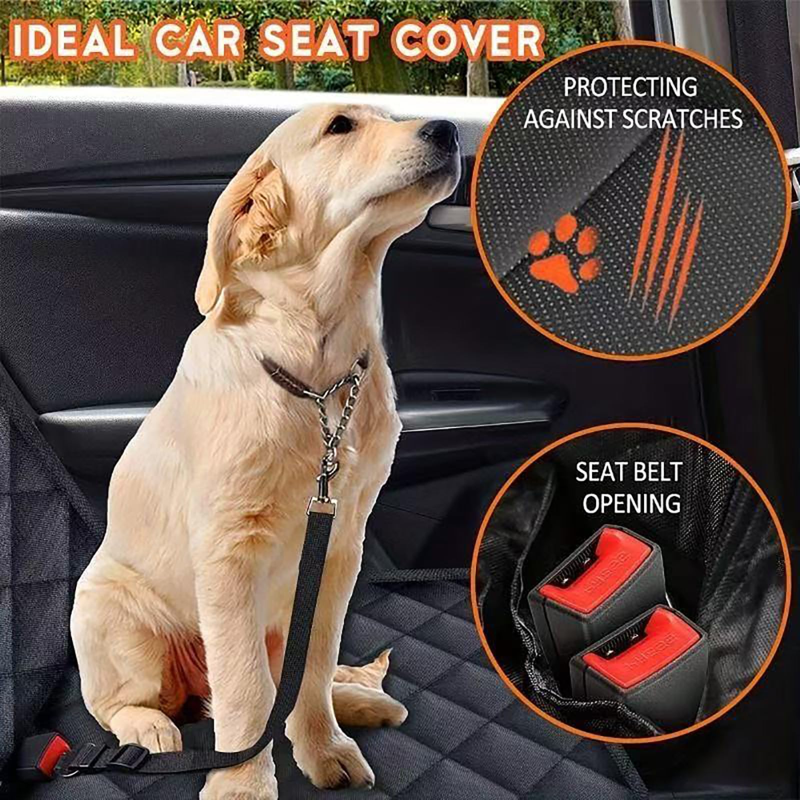 Housse de Siège Auto pour Chien pour Vauxhall Combo 2019-2023 Couverture de Siège Arrière Imperméable Tapis de Protection de Voiture pour Animaux Antidérapant