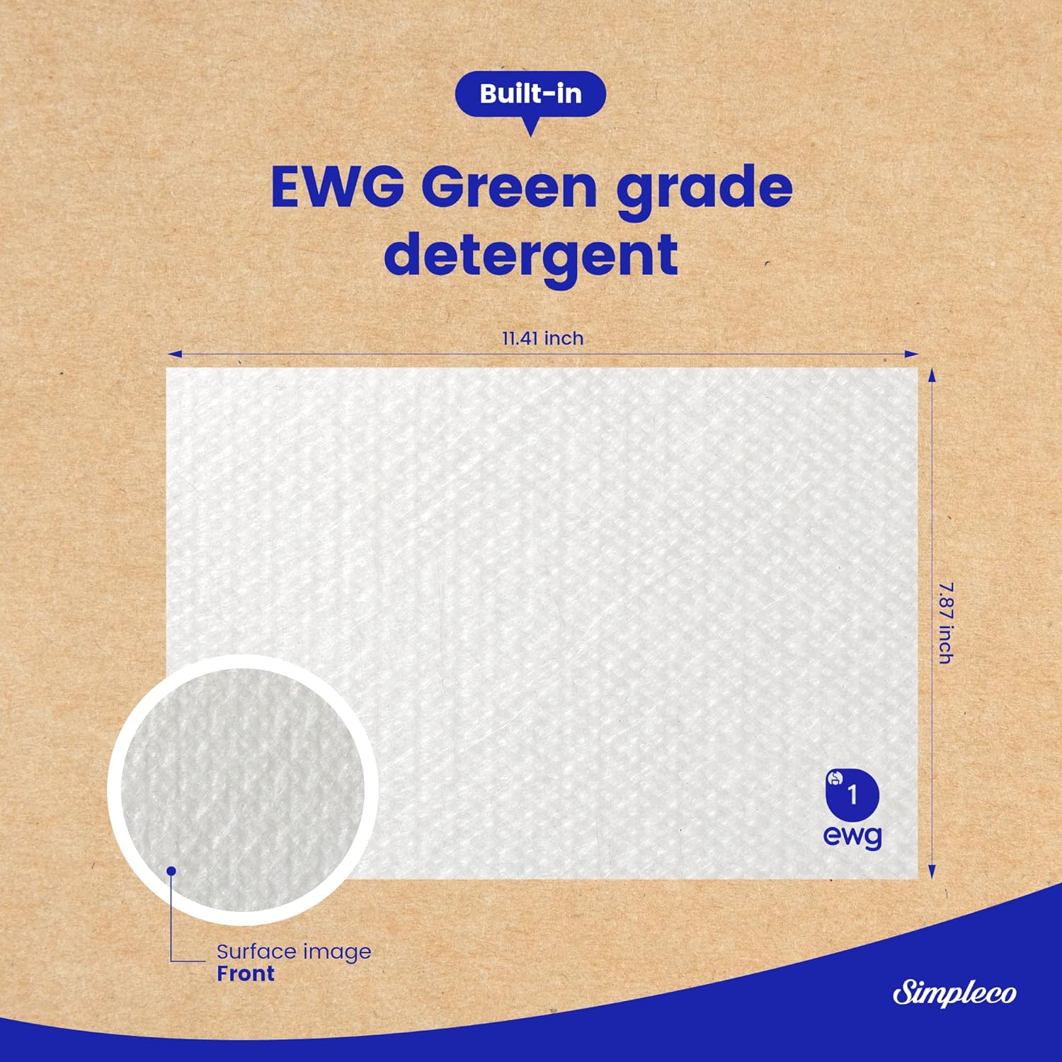 Simpleco Dish Scrubber Sheets – Plant-Based Sheet Sponges for Dishes Infused with Detergent – Eco-Friendly Disposable Cleaning Sponge Sheets – Biodegradable and Compostable – 50-Pack : Health & Household