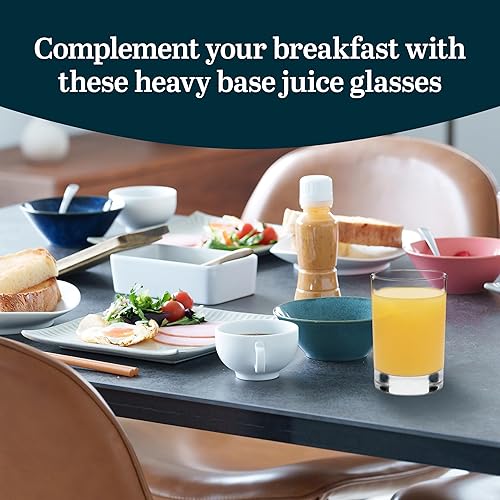 Miniatura 2 de Libbey Vasos de jugo de fruta, vasos de base pesada, juego de 8 vasos de jugo de desayuno, vasos transparentes para bebidas frías