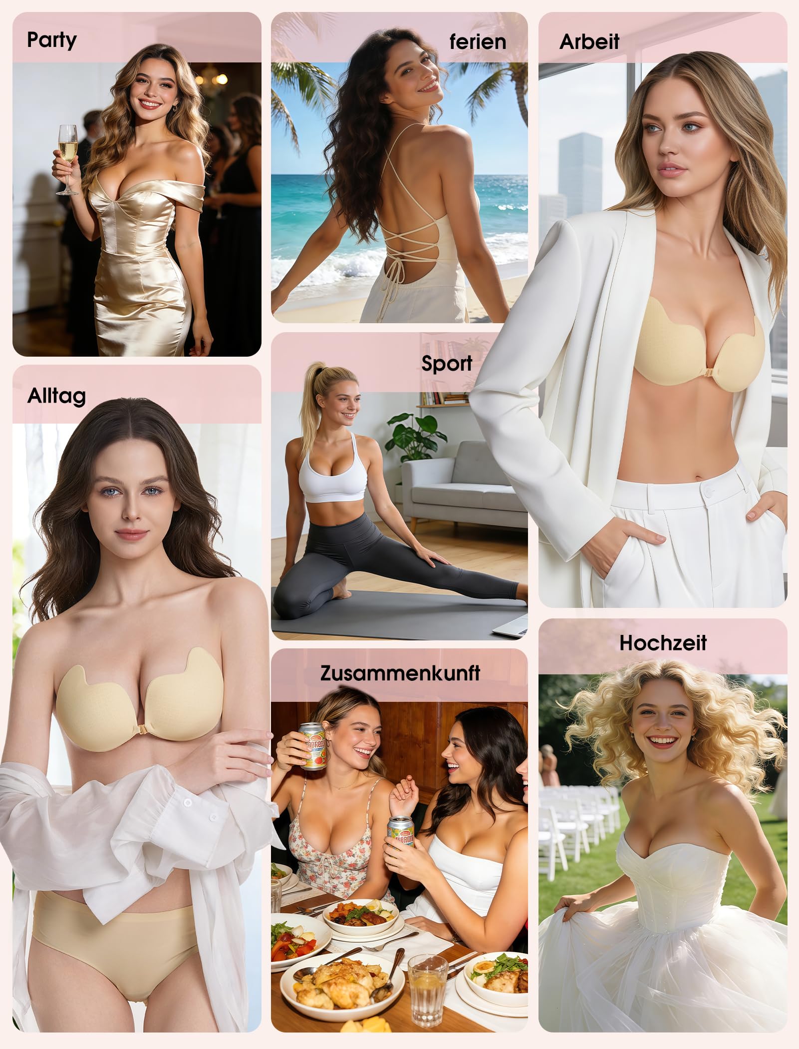 Reggiseno adesivo push up senza spalline, senza spalline, reggiseno adesivo, reggiseno invisibile senza spalline, reggiseno super push up per seni piccoli, reggiseno senza spalline, abito da sposa con