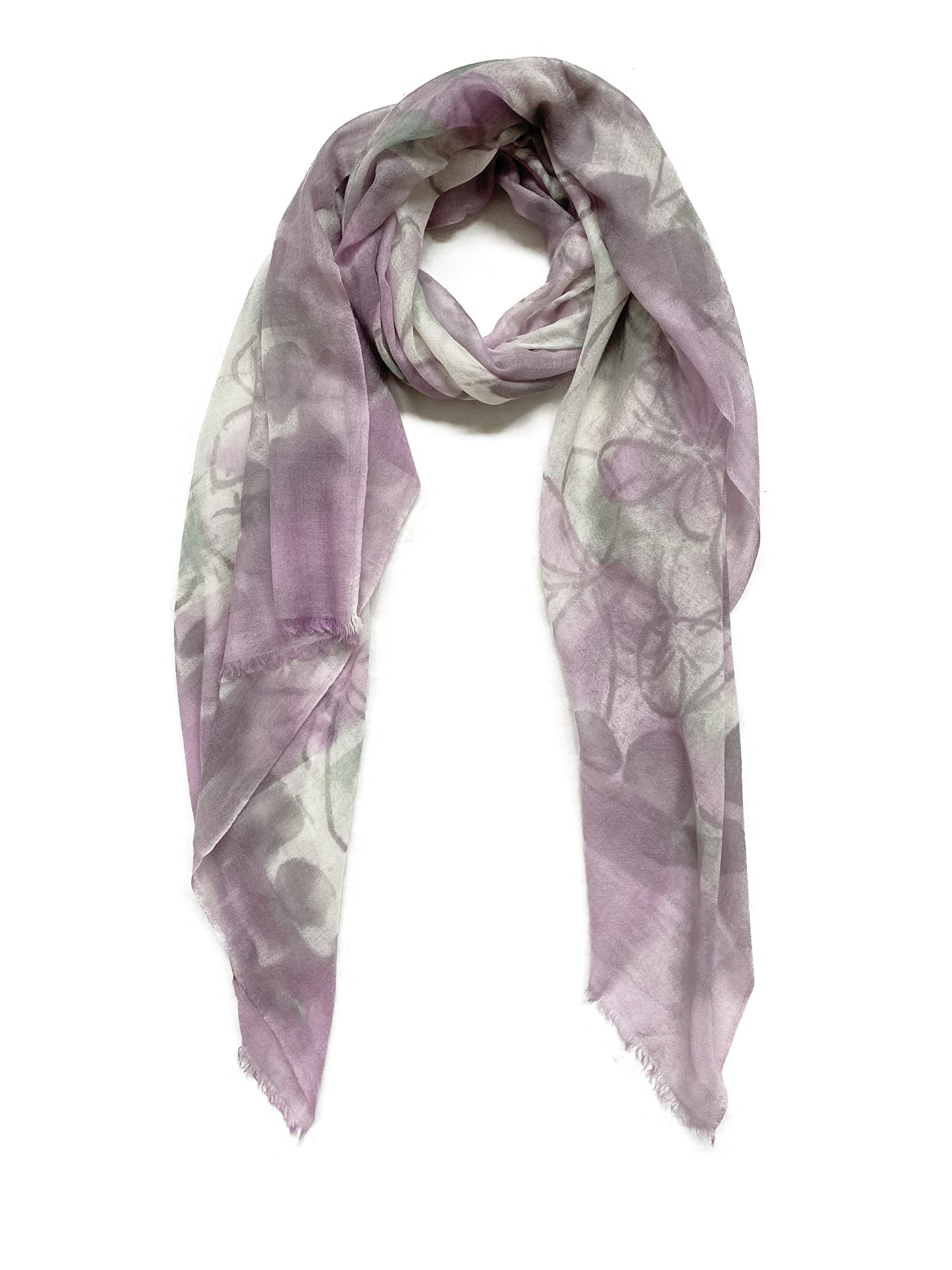 estolas, bufanda, accesorios de cachemira - Flower Roses, Rosa Verde, Talla única