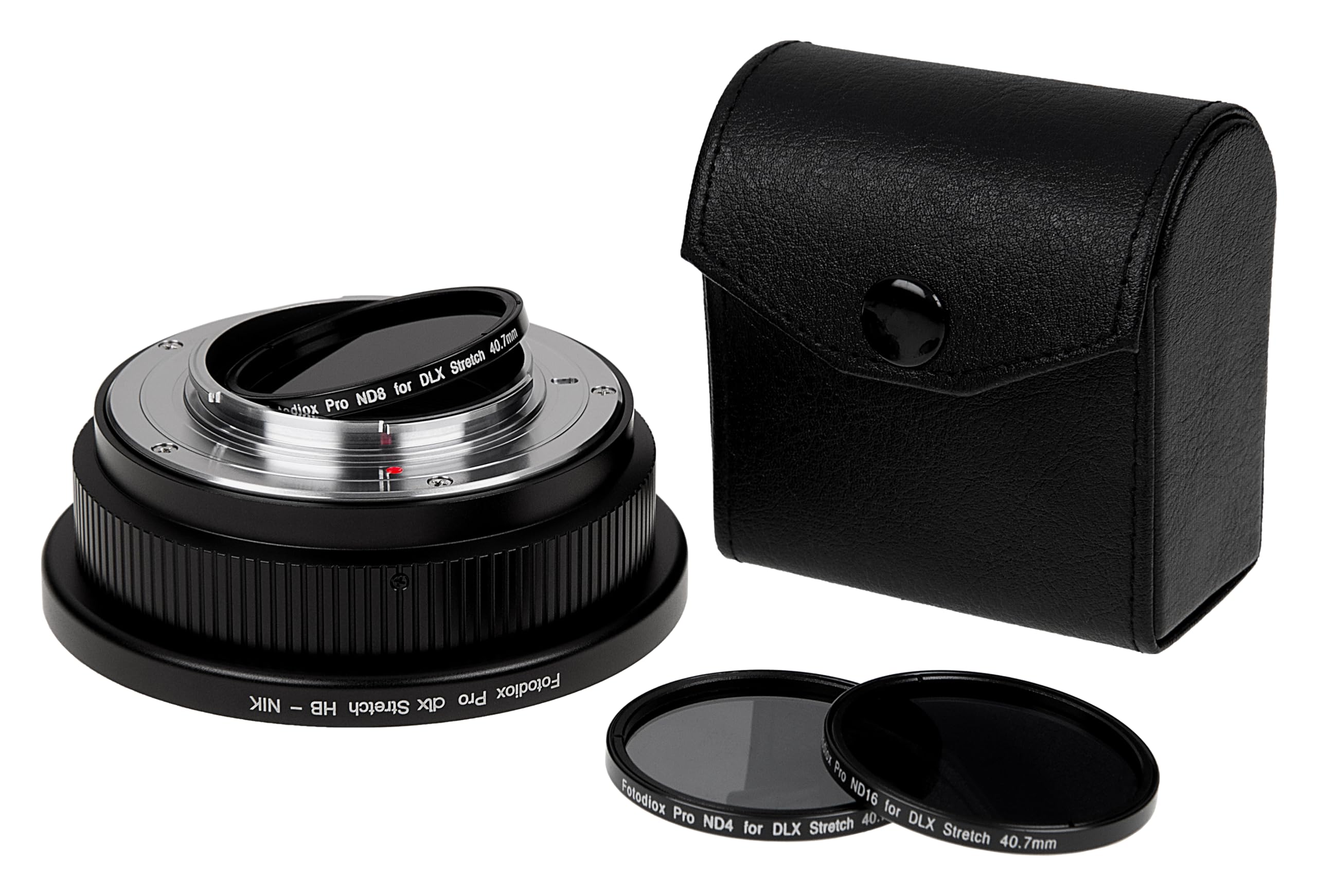 Fotodiox DLX Stretch Adapter Compatible with Hasselblad V-Mount Lens for Nikon F-Mount D/SLR Cameras, Featuring Macro and ND Filter Capabilities
