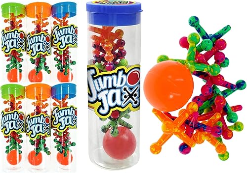 Miniatura 8 de JA-RU Jumbo Jax Toy Set (paquete de 3) Juego de gatos de goma suave con pelota | Juegos clásicos antiguos para niños | Juguetes de los años 90,