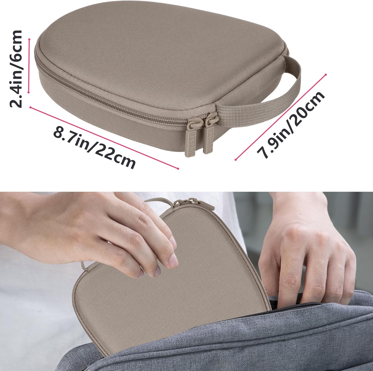 Hard Case for JBL Tune 710BT 720BT 510BT 660NC 700BT 570BT 760NC 750BTNC 660BTNC 560BT 520BT 670BT T770NC JBL Live 650BTNC 400BT 500BT 460NC Headphones (Sandstone Case) - Image 8