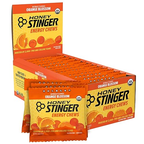 Licuado de frutas Honey Stinger orgánica para mascar 18 onzas empaque de 12 unidades
