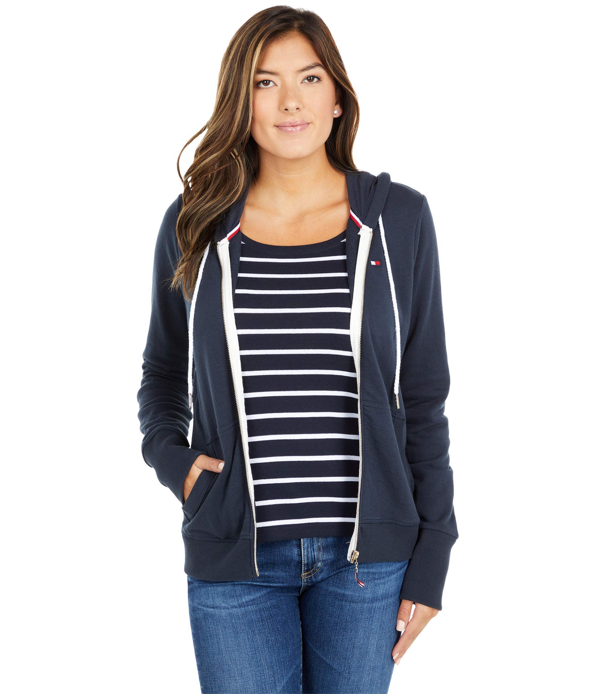 Tommy Hilfiger Women's French Terry Zip Hoodie - Solid