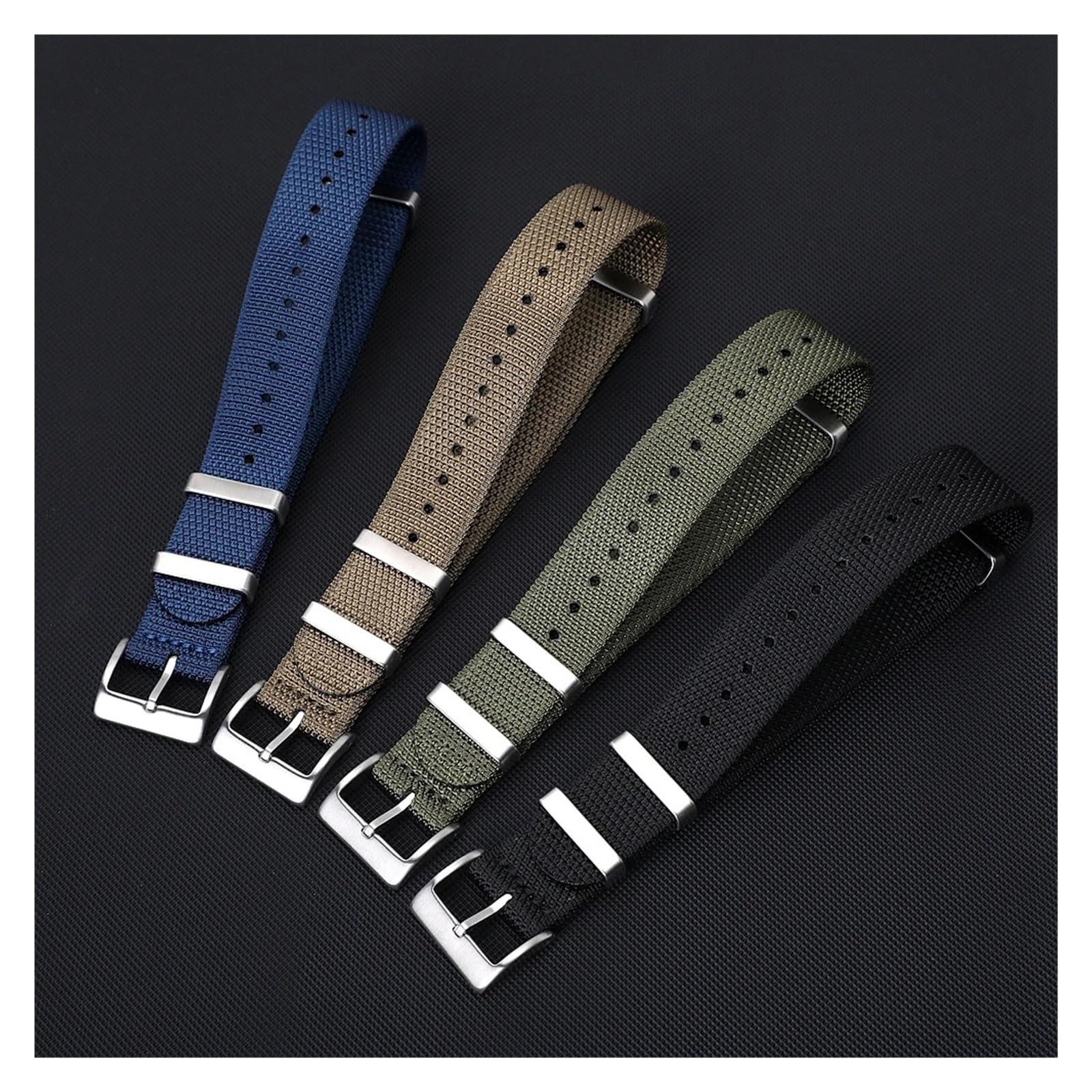 Run Ken Bracelet De Montre En Nylon 20 Mm 22 Mm, Tissu Tressé Souple, Haute Densité, Résistant, Épais, Accessoire De Sport