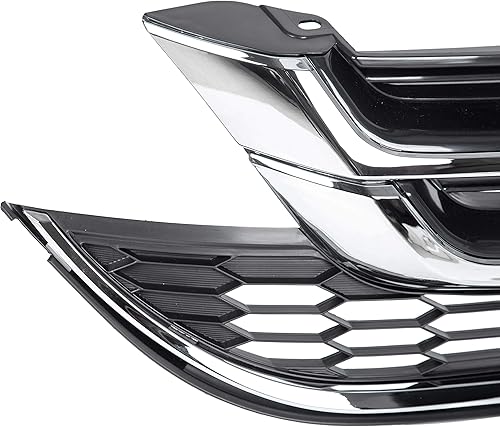 Miniatura 7 de ECOTRIC Parrilla de parachoques superior delantero y rejilla cromada de malla inferior compatible con Honda CRV CR-V 2010-2011