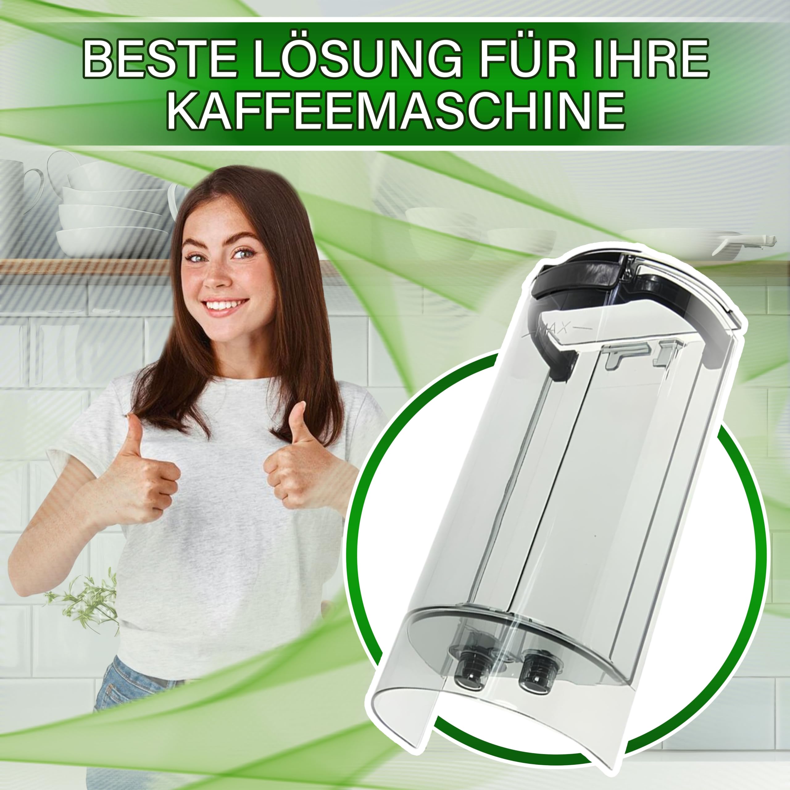Wassertank für Kaffeemaschine mit Originalcode 5513200359 für DeLonghi Dedica C680 EC685 EC695 EC785 EC795 EC885-5 Jahre Garantie - ONIX TECH