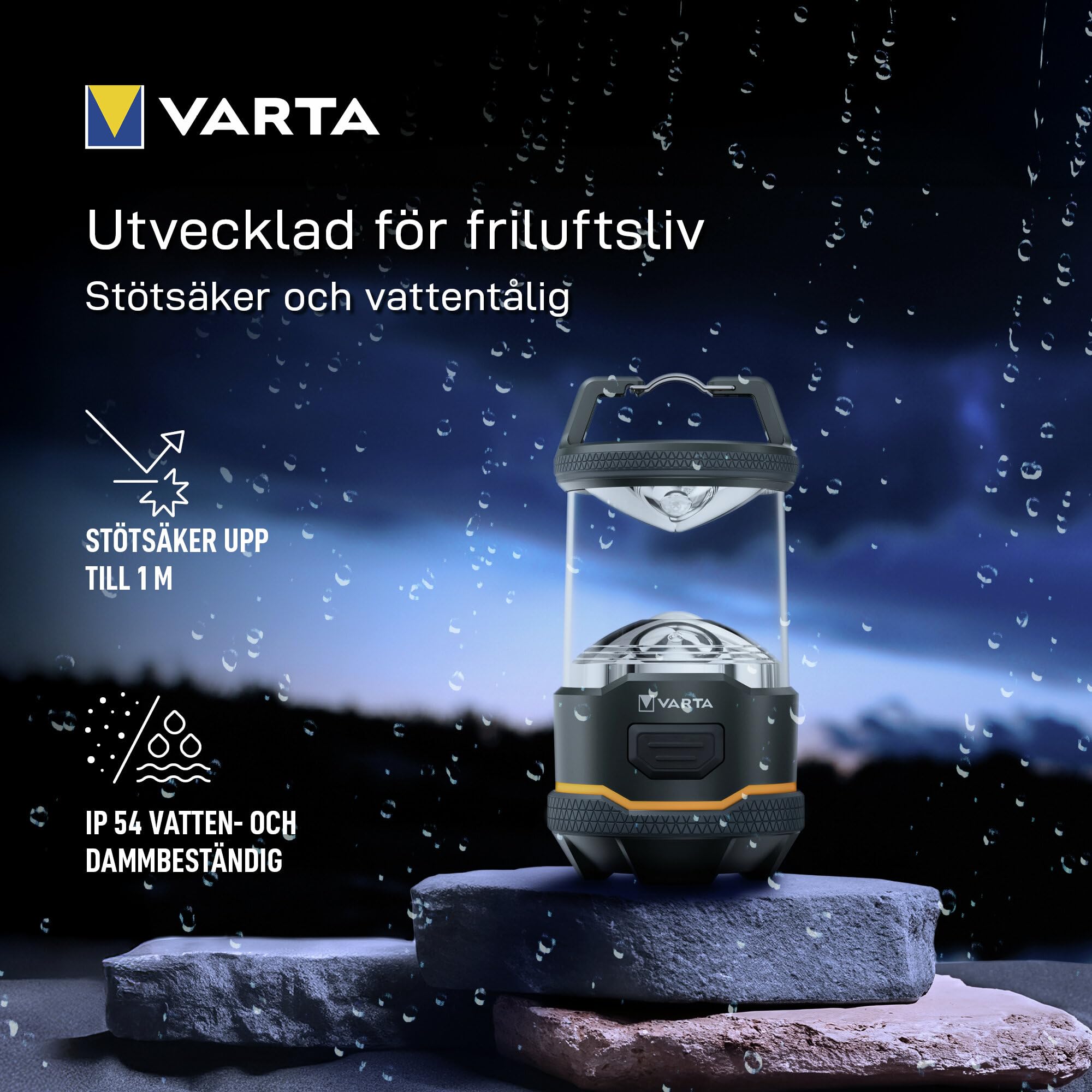 VARTA Latarka outdoorowa L10 - latarka LED z możliwością ładowania o mocy 170 lumenów, do 70 godzin pracy, stopień ochrony IP54, USB-C, do kempingu, trekkingu i sytuacji awaryjnych