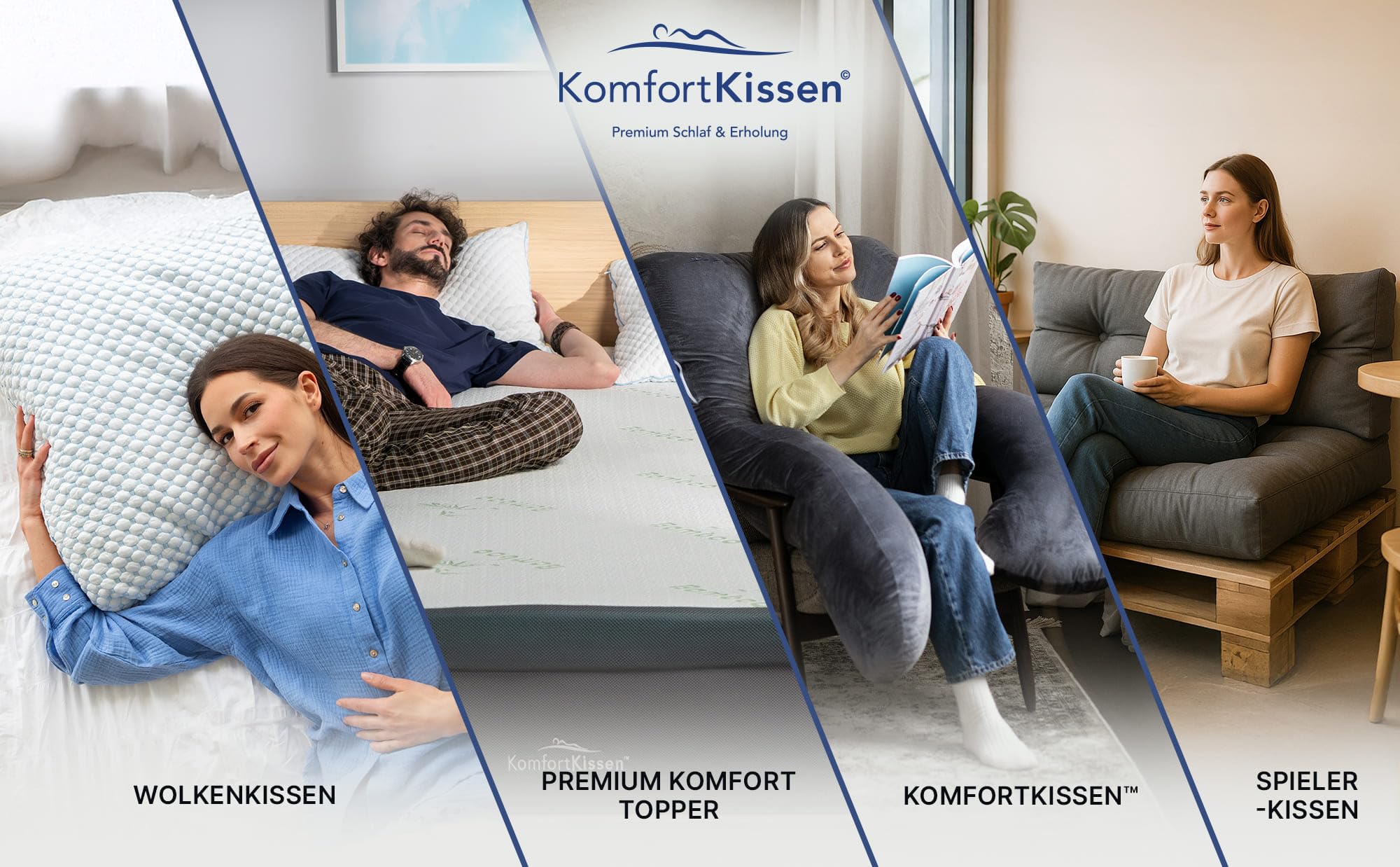 Memory Foam Kissen 80x80 – Weiches Gel-Kopfkissen für Seitenschläfer – Ergonomisches Wolkenkissen mit abnehmbarem Bezug