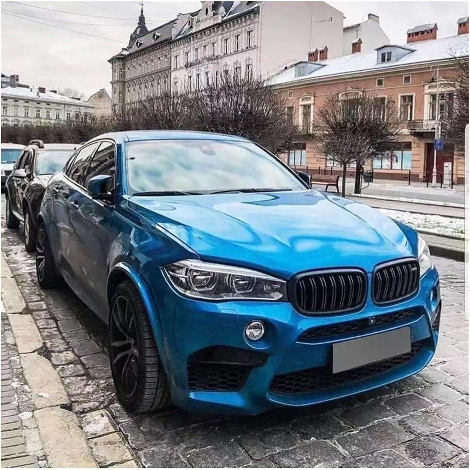 PP Material Wheel Arches Eyebrow Mudguards Compatible with X6 F16 Sport 2015-2018 Car Bodykits Trims(Matte Black)