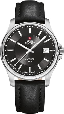 Swiss Military by Chrono Men's Quartz Watch with Analogue Display and Leather Strap SM30200.10