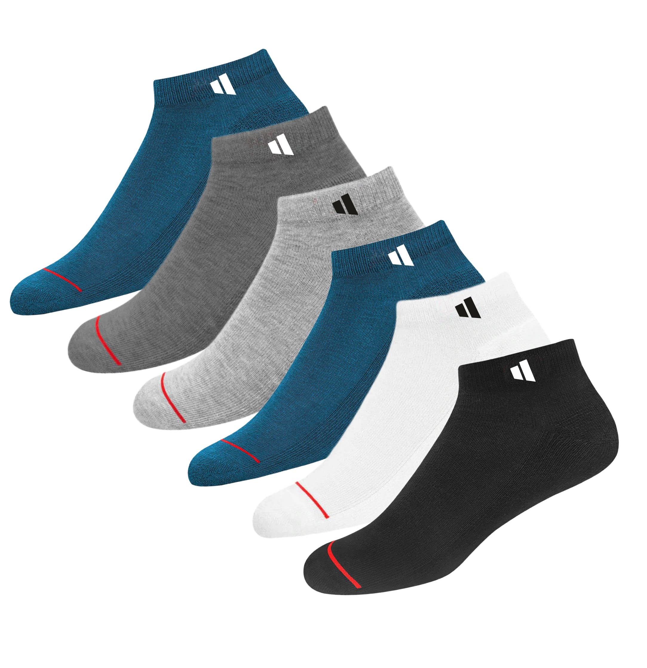 Men And Women Solid Ankle Length Cotton Socks (Pack Of 6, Multicolor)