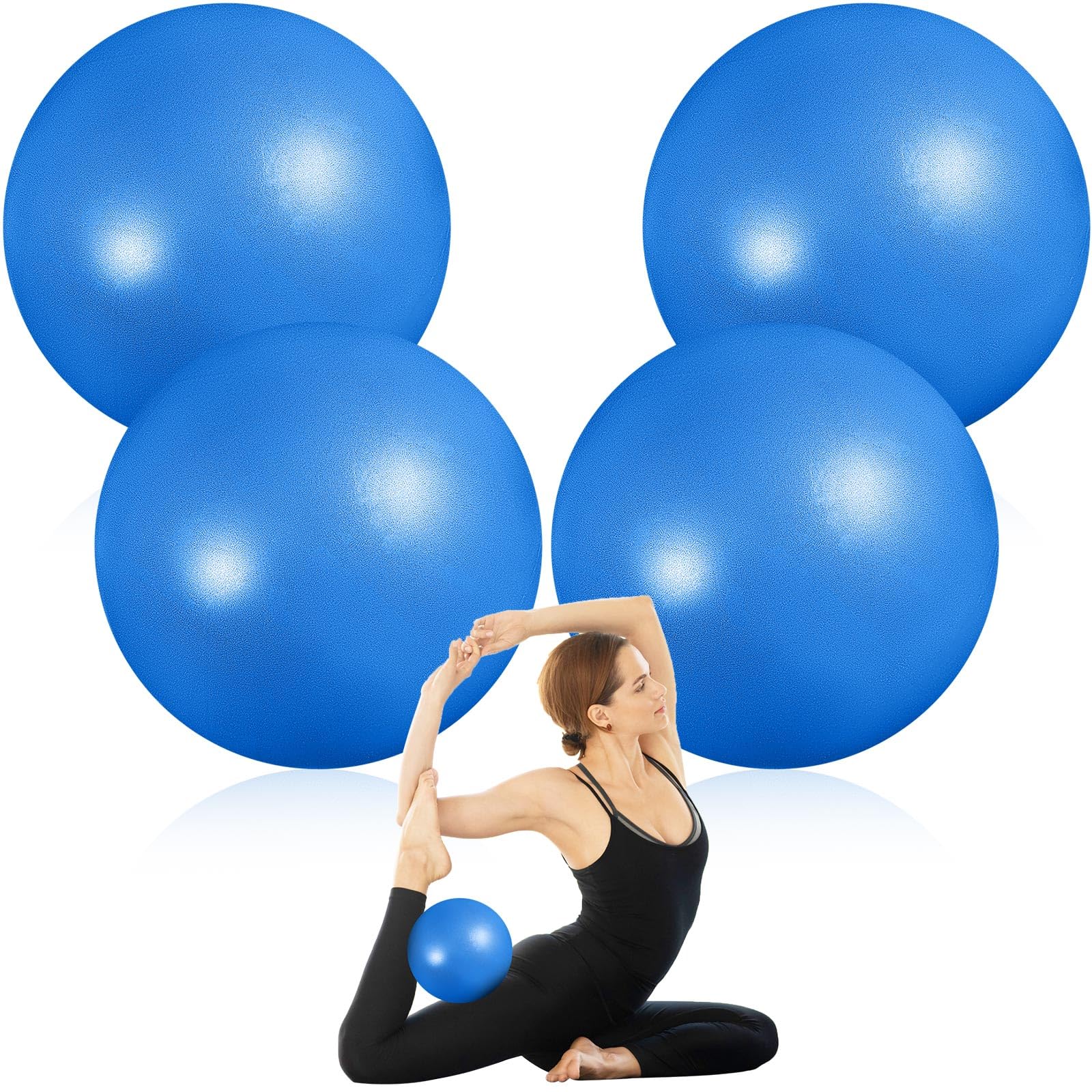 4 Pcs Small Pilates Ball Bulk 9 Inch Mini Yoga Ball