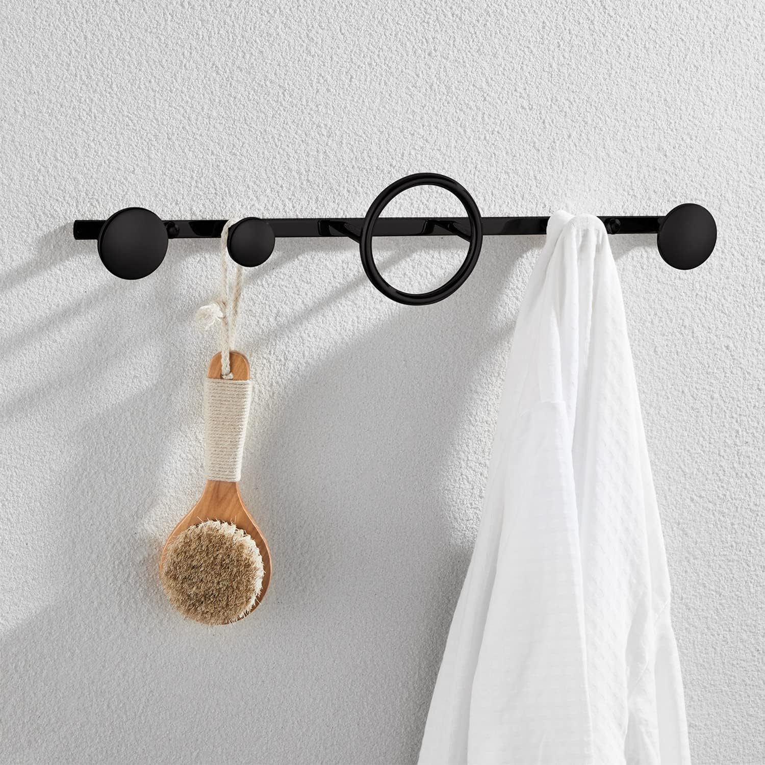 Coat Hooks for Wall Mounted Creative Modern Coat Rack Entryway Storage Hook Metal Row Hooks Hanging Robe & Towel Hooks Brass Matte Black Finished - Image 2