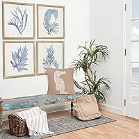 Vista 2 de C&F Home Almohada de arpillera de caballito de mar de 18 x 18 pulgadas, color marrón