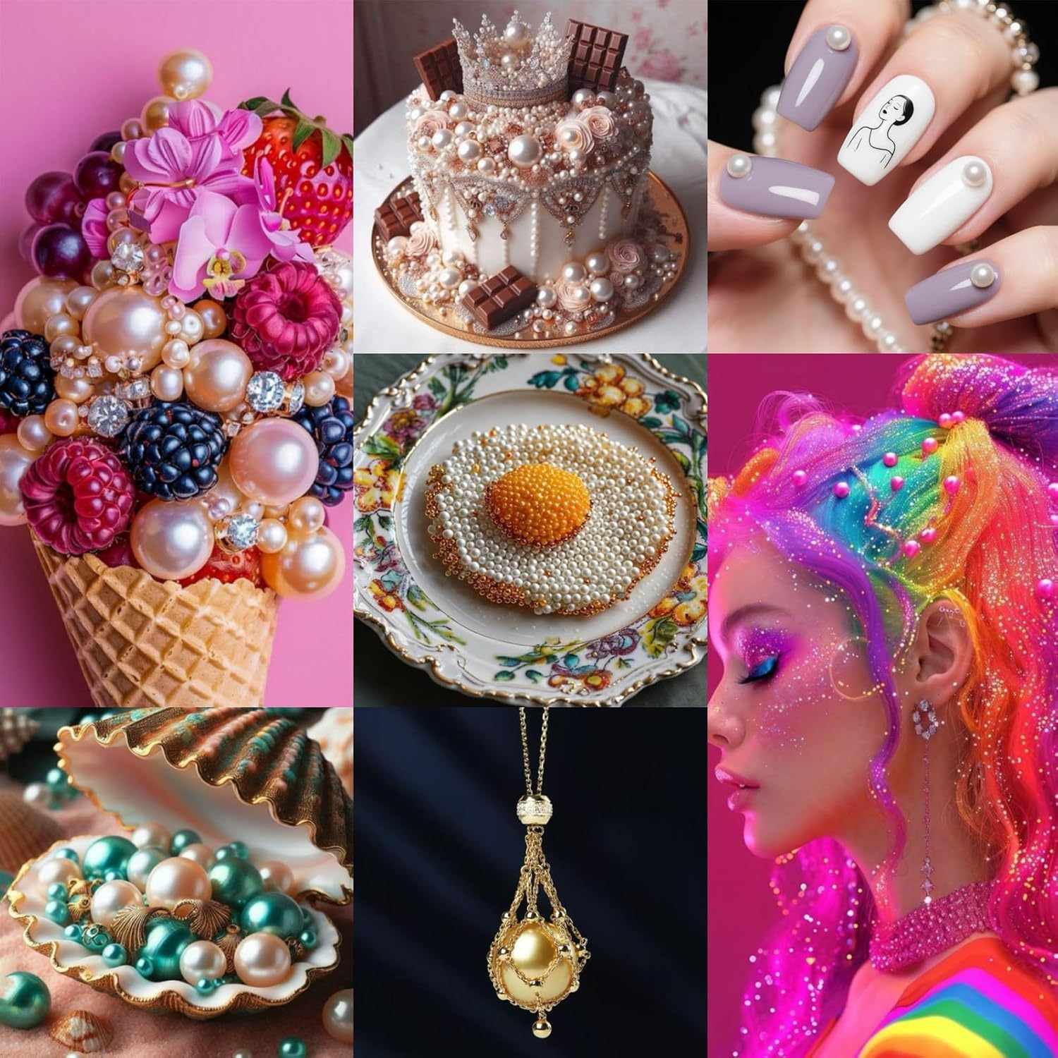 20MM Ivory Pearls for Crafting, 70PCS Big Size No Hole Pearl Beads for Vase Filler, Faux ABS Round Pearls for Floating Candles Centerpieces Vases Makeup Brush Holder, Jewelry Making, Clothes - Image 7