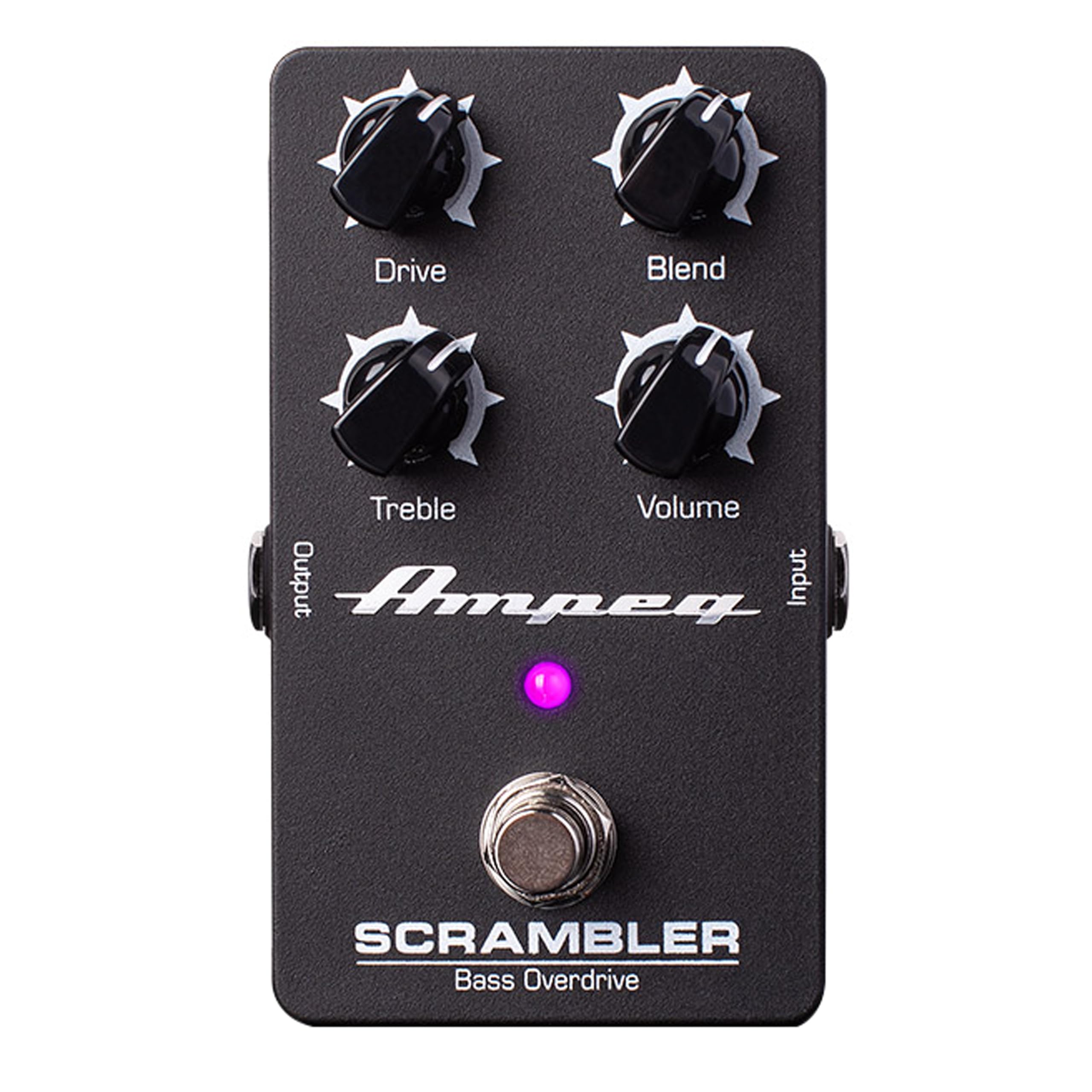 Ampeg Scrambler Bass Overdrive Pedal, Black, (99-040-4021)