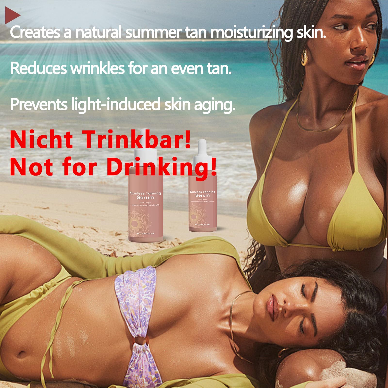 2 pudełka krople do opalania bez słońca, krople do opalania twarzy i ciała, Sunless Tanning Drops, Enhances Natural Skin Tone, Without The Sun Damage