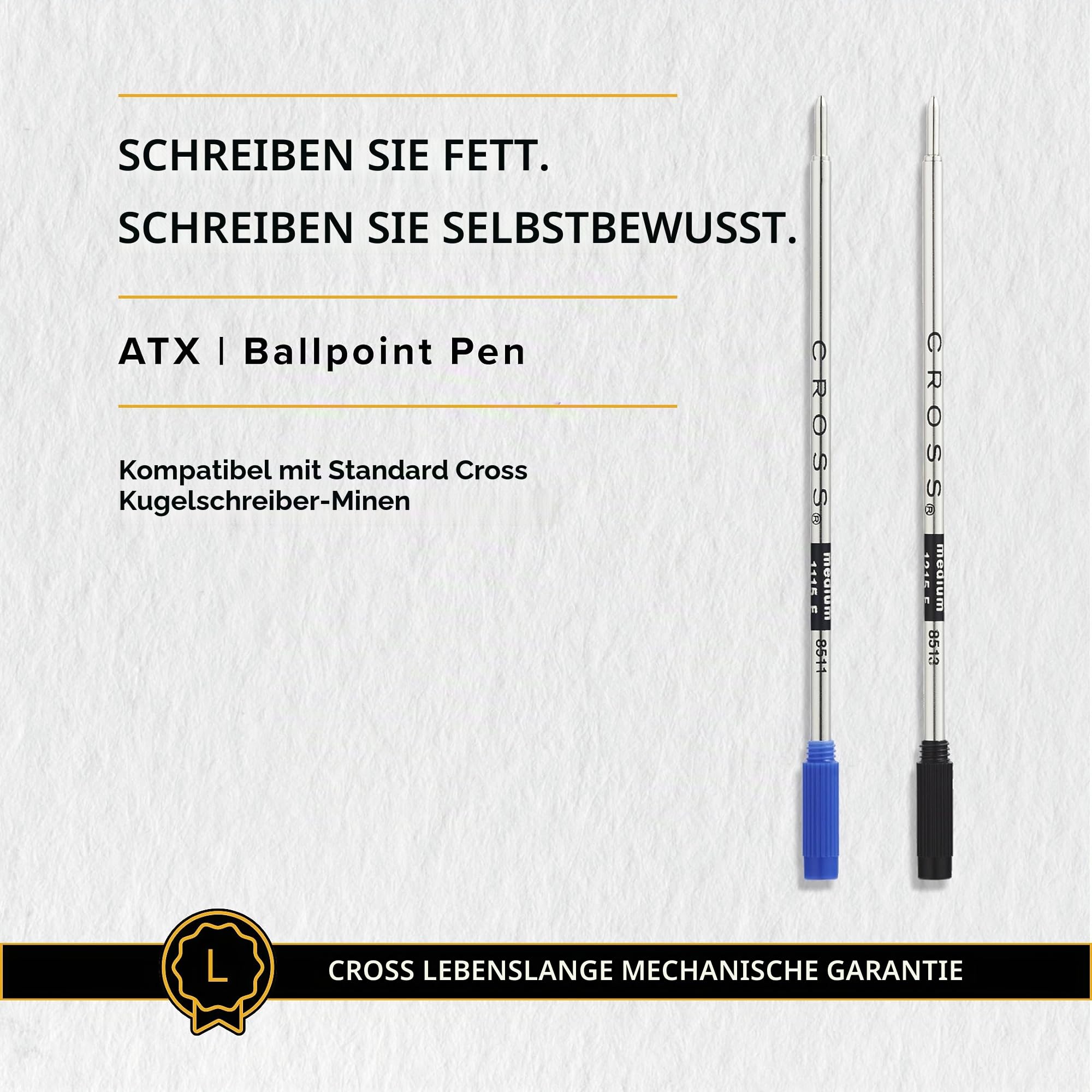 Cross ATX Kugelschreiber (Drehmechanik, gefrästes Diamantmuster, Strichstärke M, Schreibfarbe schwarz, inkl. Geschenkbox) dunkelblau gebürstet