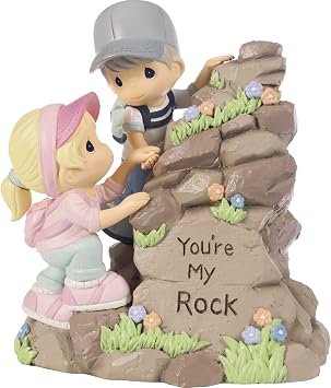 Precious Moments Couples Musical | Youre My Rock Resin Musical | Gift for Couples, Girlfriend, Wife | Valentines Day Gift Plays I Love You Truly | 5.5in