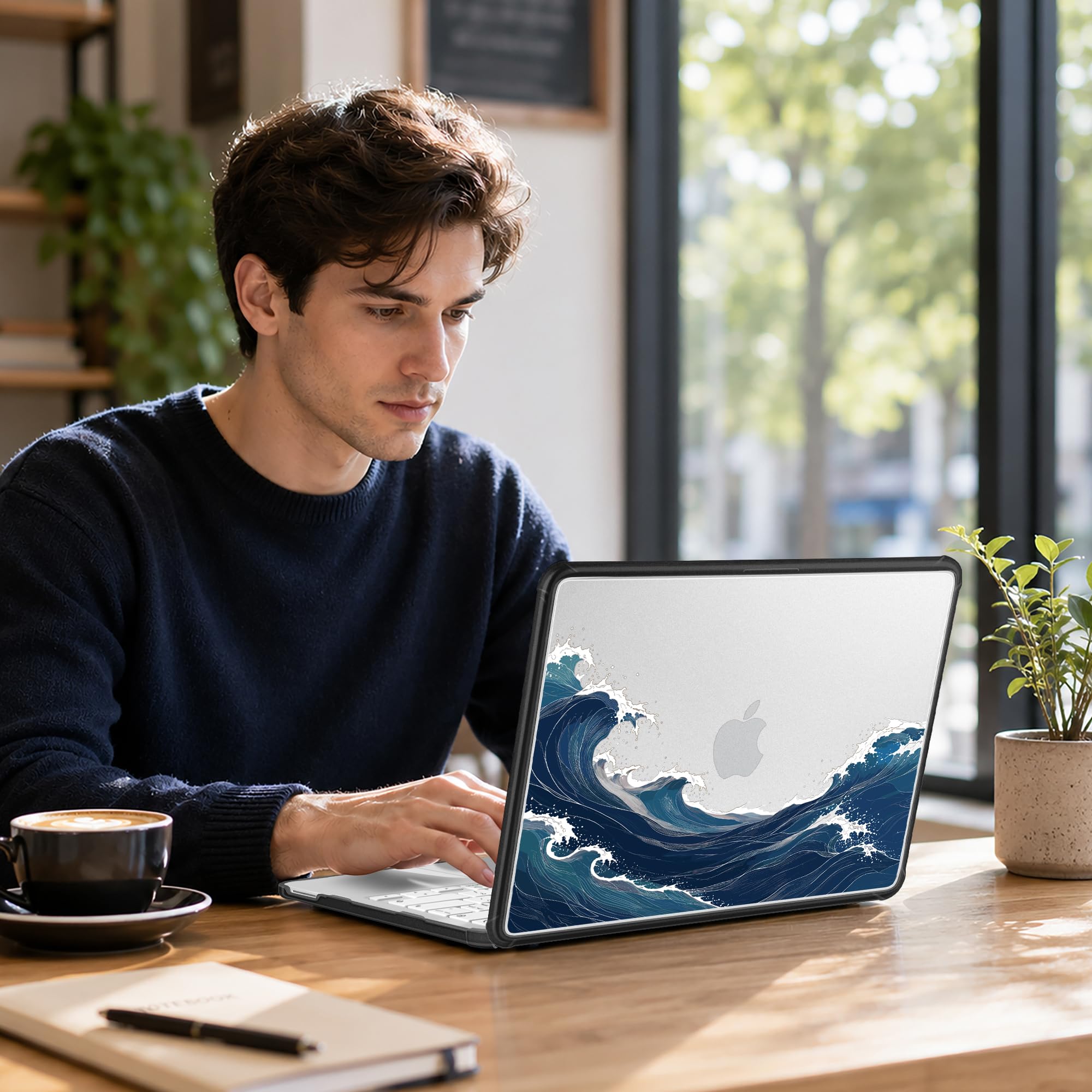 Batianda AstroEdge Hülle für MacBook Neo 13 2026 A3404 Ocean Current Black
