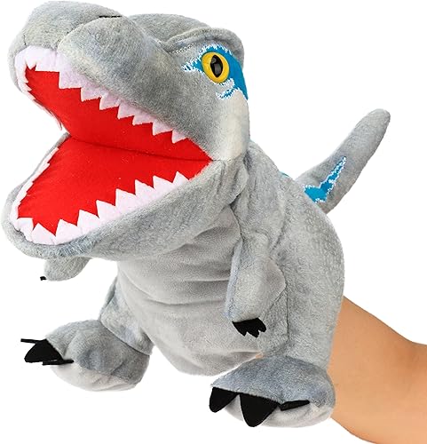 Miniatura 8 de Cuteoy Caudipteryx - Marioneta de mano de peluche, juguete de peluche con boca abierta y movible, juego de rol creativo, narración de historias,