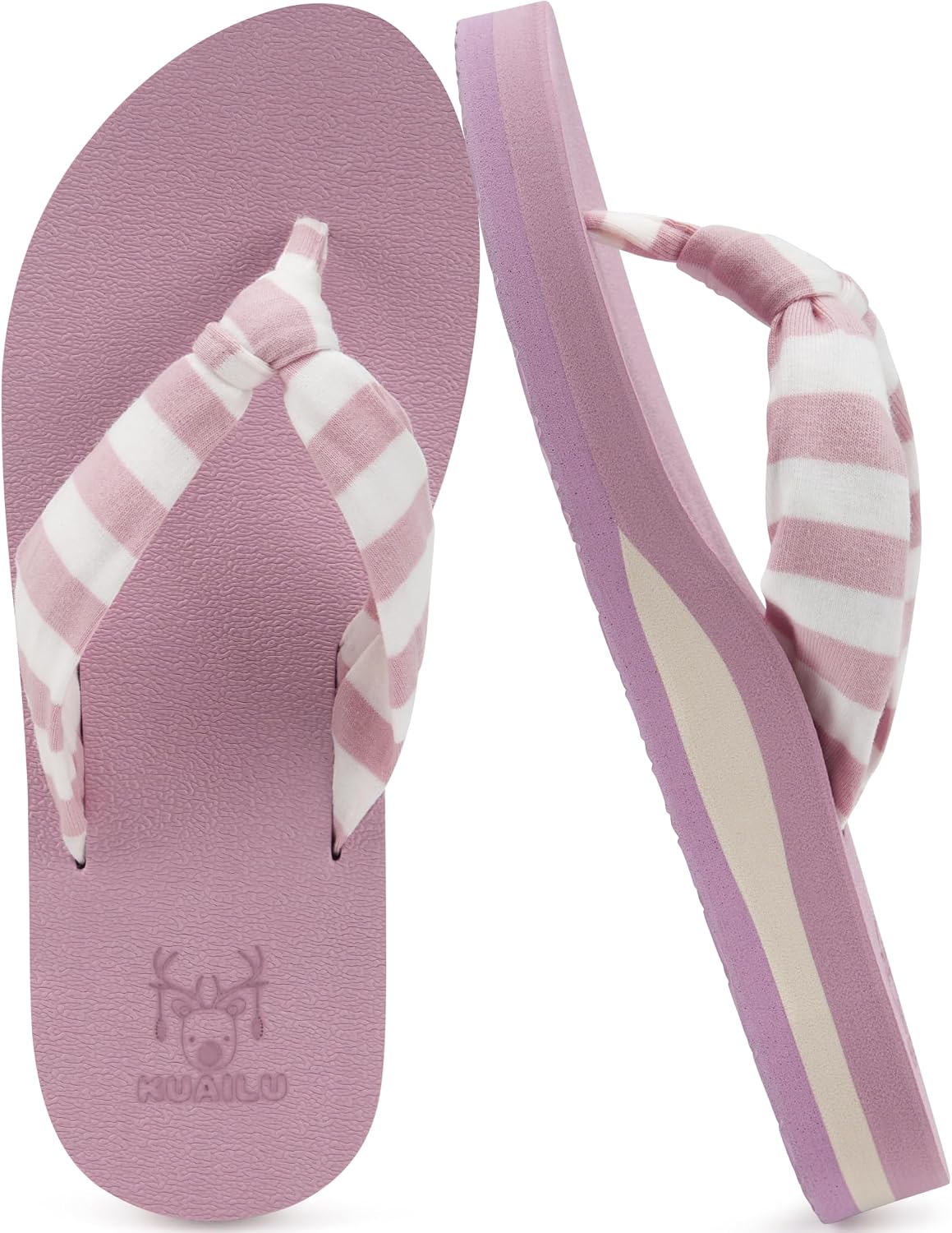  Flip Flops for Women with Arch Support Summer Beach Thong Sandals | Comfortable Yoga Mat Walking Shoes Cushion Slip On Casual Outfits Indoor Outdoor