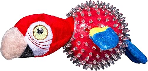 Miniatura 6 de Spunky Pup Lil' Bitty Squeakers Hedgehog  Juguete masticable chirriante para perros pequeños y cachorros  Juguete de erizo de felpa con pelota y